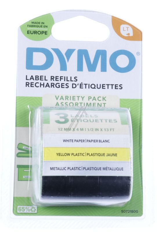 Dymo Rubans d`encreur couleur et noir                             S0721800