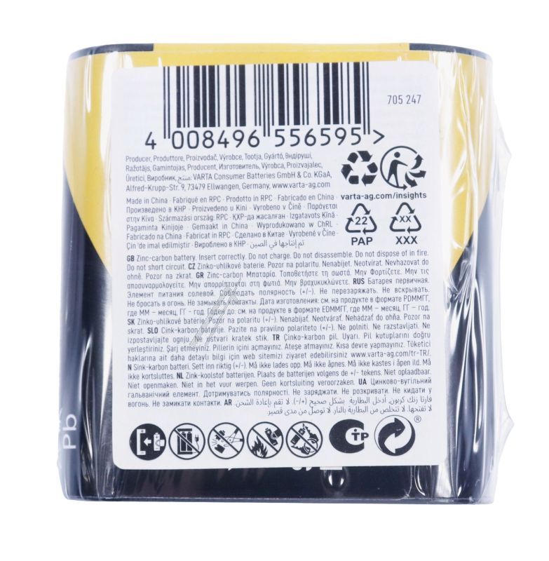VARTA Batterij 4,5v normaal alkaline 3712