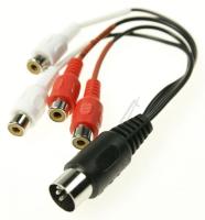 COM Cinch-contra/din-steker audio                                