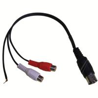 COM Cinch-contra/din-steker audio                                