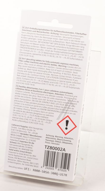 Boschsiemens Reiniger volautomatische koffiezetter                        00312560