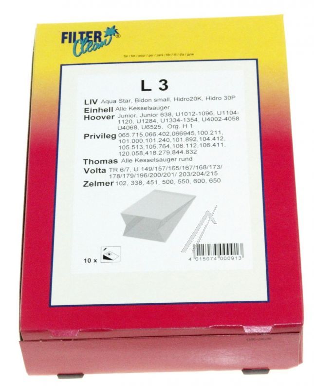 FILTERCLEAN Sacs aspirateur                                              000153K
