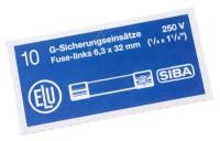 - Glaszekering us 6,3x32mm traag                               