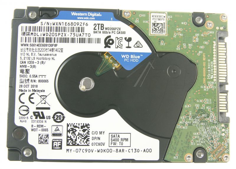 WESTERN DIGITAL S-ata iii 2,5´ harddisk voor                                 WD20SPZX